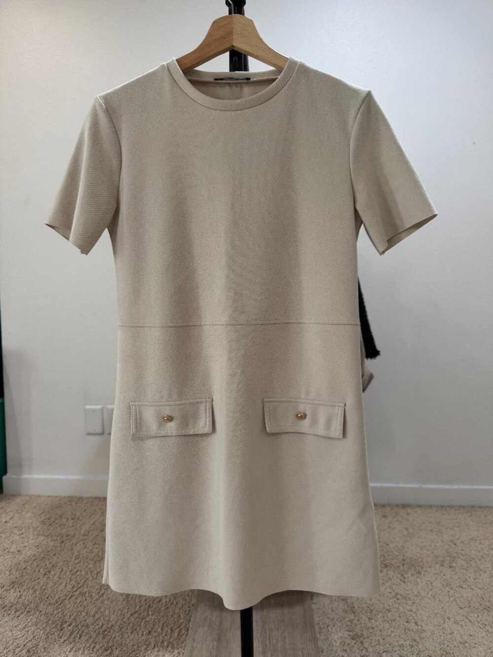 Zara Faux Suede Mini Shift Dress